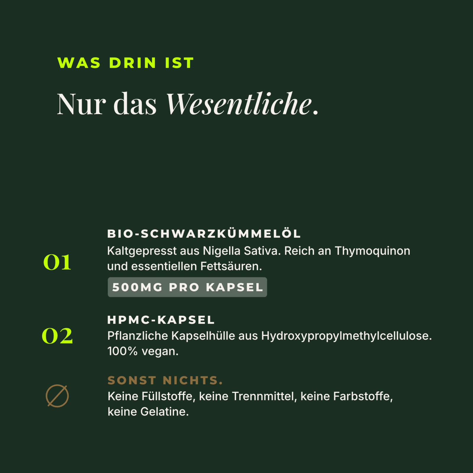 Schwarzkümmelöl Kapseln Bio - Heros Health