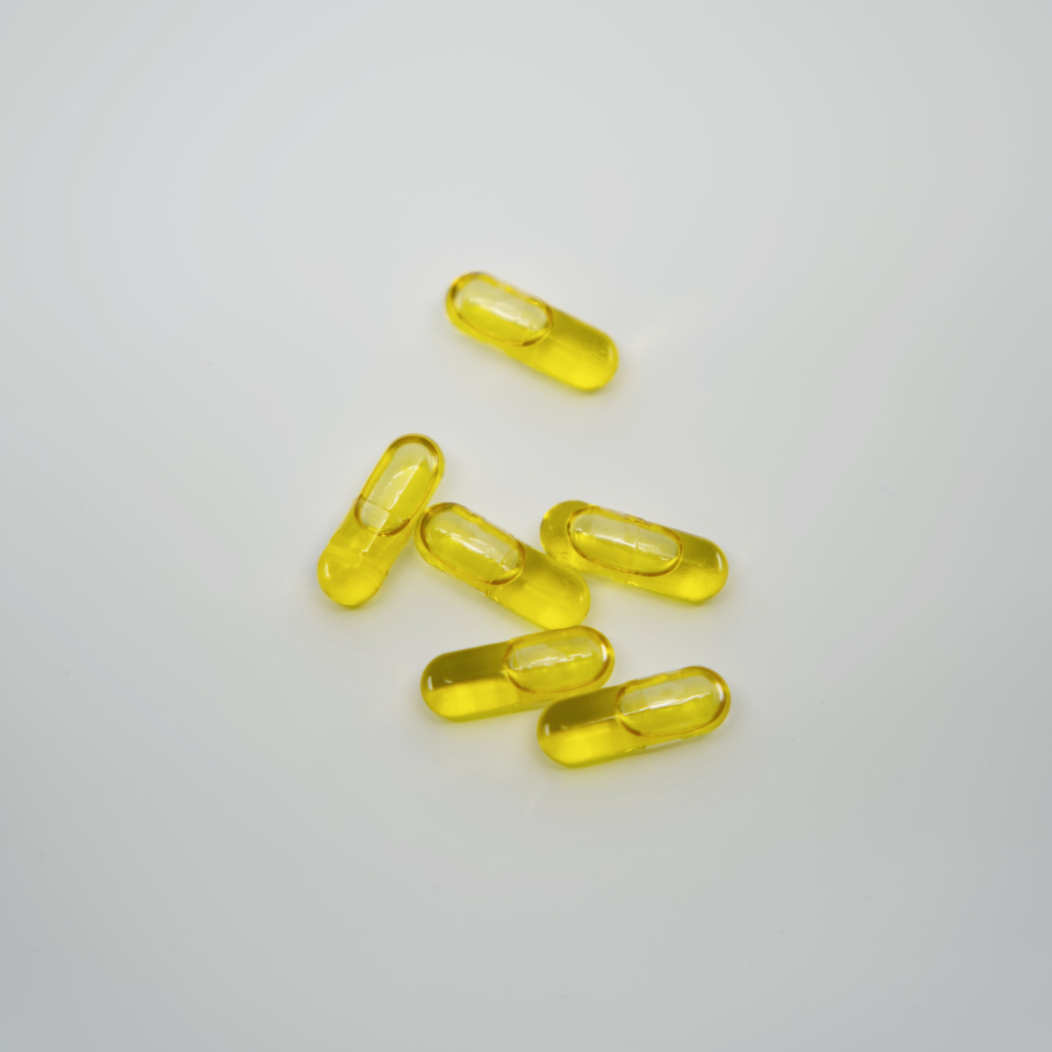 close-up of organic evening primrose oil capsules