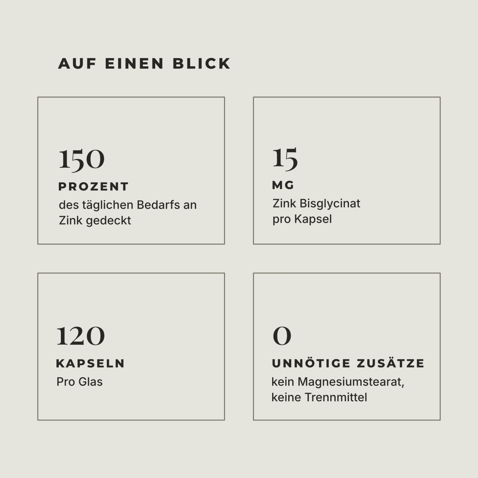 Zink Kapseln | Zink-Bisglycinat | 120 Kapseln - Heros Health
